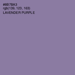 #8B7BA3 - Lavender Purple Color Image